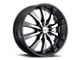 HELO HE875 Gloss Black with Removable Chrome Accents 6-Lug Wheel; 20x8.5; 38mm Offset (07-13 Silverado 1500)