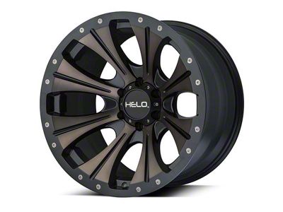 HELO HE901 Satin Black Machined with Dark Tint 6-Lug Wheel; 20x9; 18mm Offset (07-13 Silverado 1500)