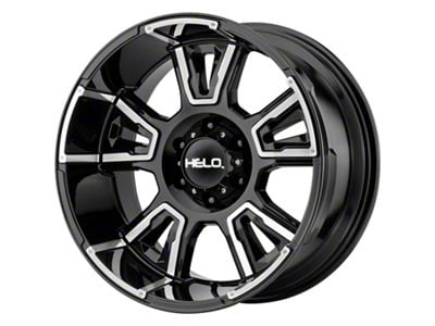 HELO HE914 Gloss Black Machined 6-Lug Wheel; 20x10; -18mm Offset (07-13 Silverado 1500)