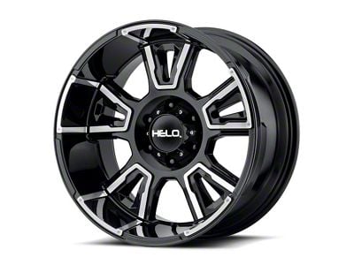 HELO HE914 Gloss Black Machined 6-Lug Wheel; 20x10; -18mm Offset (07-14 Tahoe)