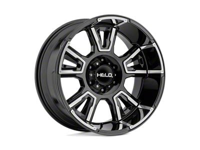 HELO HE914 Gloss Black Machined 6-Lug Wheel; 20x10; -18mm Offset (07-14 Tahoe)