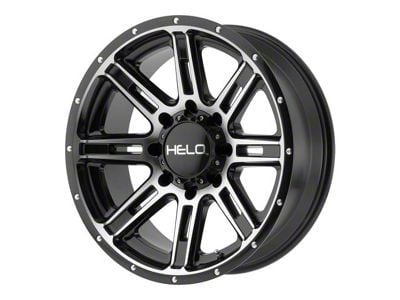 HELO HE900 Gloss Black Machined 6-Lug Wheel; 17x9; -12mm Offset (07-14 Yukon)