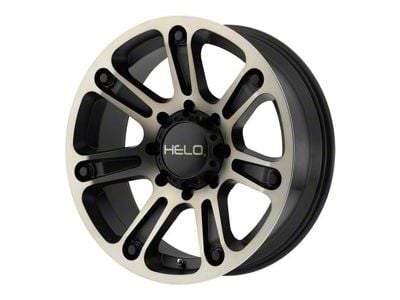 HELO HE904 Satin Black Machined with Dark Tint 6-Lug Wheel; 20x9; -12mm Offset (07-14 Yukon)