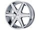 HELO HE887 Chrome 6-Lug Wheel; 22x9; 38mm Offset (09-14 F-150)