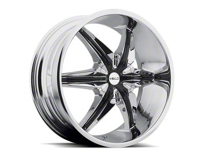 HELO HE866 Chrome with Gloss Black Accents 5-Lug Wheel; 22x9.5; 10mm Offset (09-18 RAM 1500)