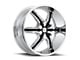 HELO HE791 MAXX Gloss Black Machined 8-Lug Wheel; 17x9; -12mm Offset (10-18 RAM 3500 SRW)