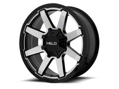 HELO HE909 Gloss Black Machined 8-Lug Wheel; 20x9; 0mm Offset (11-16 F-250 Super Duty)