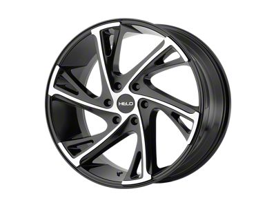 HELO HE903 Gloss Black Machined 6-Lug Wheel; 22x9; 30mm Offset (14-18 Silverado 1500)