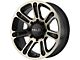 HELO HE904 Satin Black Machined with Dark Tint 6-Lug Wheel; 20x9; -12mm Offset (14-18 Silverado 1500)