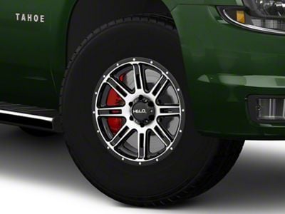 HELO HE900 Gloss Black Machined 6-Lug Wheel; 17x9; -12mm Offset (15-20 Tahoe)