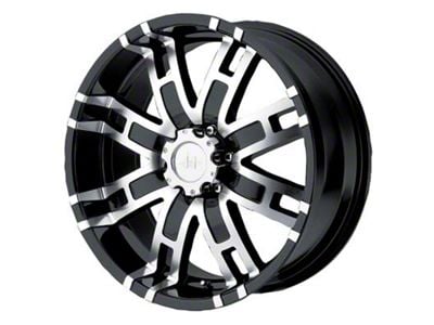 HELO HE835 Gloss Black Machined 6-Lug Wheel; 20x9; 18mm Offset (15-20 Yukon)