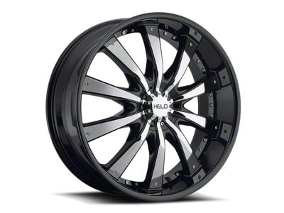 HELO HE875 Gloss Black with Removable Chrome Accents 6-Lug Wheel; 20x8.5; 38mm Offset (15-20 Yukon)