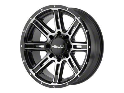 HELO HE900 Gloss Black Machined 6-Lug Wheel; 17x9; -12mm Offset (15-20 Yukon)