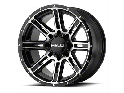 HELO HE900 Gloss Black Machined 6-Lug Wheel; 20x9; 0mm Offset (15-20 Yukon)