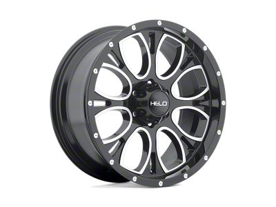 HELO HE879 Gloss Black Machined 6-Lug Wheel; 16x8; 0mm Offset (19-23 Ranger)