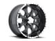 HELO HE791 MAXX Gloss Black Machined 6-Lug Wheel; 17x9; 18mm Offset (24-25 Ranger)