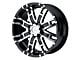 HELO HE835 Gloss Black Machined 6-Lug Wheel; 20x9; 18mm Offset (24-25 Ranger)