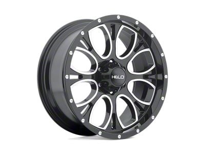 HELO HE879 Gloss Black Machined 6-Lug Wheel; 16x8; 0mm Offset (99-06 Silverado 1500)