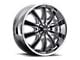 HELO HE875 Chrome with Gloss Black Accents 5-Lug Wheel; 28x10; 15mm Offset (05-11 Dakota)