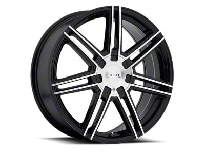 HELO HE884 Gloss Black with Machined Face 5-Lug Wheel; 20x8; 45mm Offset (87-90 Dakota)