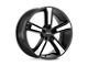 HELO HE899 Satin Black with Gloss Black and Chrome Inserts 5-Lug Wheel; 17x7; 38mm Offset (87-90 Dakota)