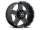 HELO HE886 Satin Black with Milled Spokes and Flange 6-Lug Wheel; 18x9; -12mm Offset (19-25 RAM 1500)