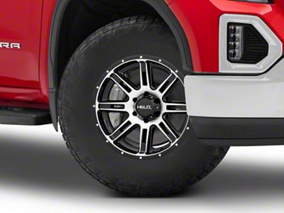 HELO HE900 Gloss Black Machined 6-Lug Wheel; 18x9; 0mm Offset (19-25 Sierra 1500)