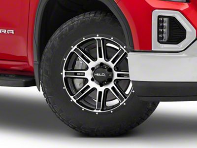 HELO HE900 Gloss Black Machined 6-Lug Wheel; 20x9; 18mm Offset (19-25 Sierra 1500)