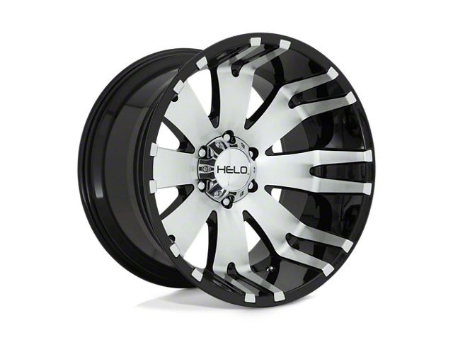 HELO HE917 Gloss Black Machined 8-Lug Wheel; 20x12; -44mm Offset (07-10 Silverado 2500 HD)