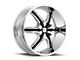 HELO HE791 MAXX Gloss Black Machined 8-Lug Wheel; 17x9; -12mm Offset (07-10 Silverado 3500 HD SRW)