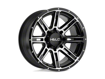 HELO HE900 Gloss Black Machined 8-Lug Wheel; 20x10; -24mm Offset (07-10 Silverado 3500 HD SRW)