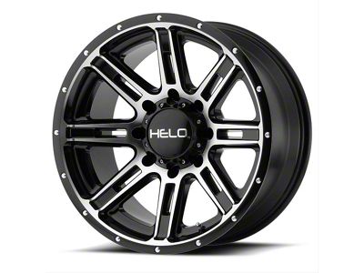 HELO HE900 Gloss Black Machined 6-Lug Wheel; 20x9; 0mm Offset (21-24 Tahoe)
