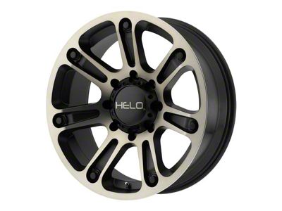 HELO HE904 Satin Black Machined with Dark Tint 6-Lug Wheel; 20x9; -12mm Offset (21-24 Yukon)