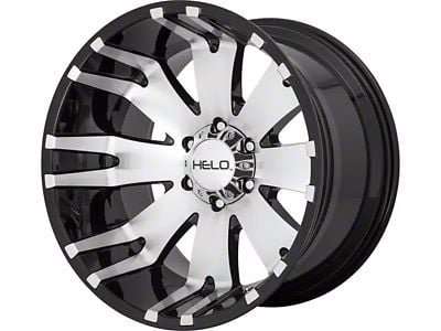 HELO HE917 Gloss Black Machined 6-Lug Wheel; 20x10; -18mm Offset (21-24 Yukon)