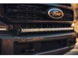 Heretic Studios 40-Inch Curved LED Light Bar with Bumper Mounting Kit; Flood Beam; Clear Lens (20-22 F-250 Super Duty)
