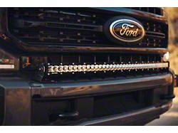 Heretic Studios 40-Inch Curved LED Light Bar with Bumper Mounting Kit; Flood Beam; Clear Lens (20-22 F-250 Super Duty)