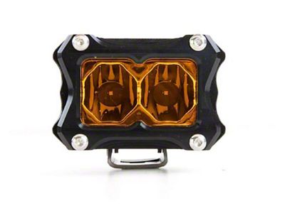 Heretic Studios 2-Inch Amber LED Pod Light; Flood Beam (Universal; Some Adaptation May Be Required)