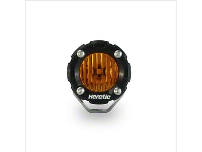 Heretic Studios BA-1R LED Pod Light with Amber Lens; Flood Beam (Universal; Some Adaptation May Be Required)