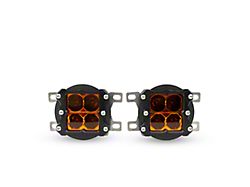 Heretic Studios Series 6 LED Fog Light Kit; Combo Beam Amber Lens (19-23 Ranger)