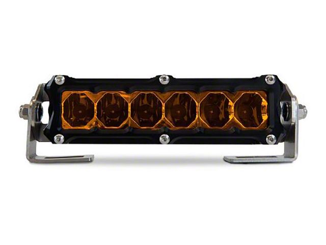 Heretic Studios 6-Inch Amber LED Light Bar; Flood Beam (Universal; Some Adaptation May Be Required)