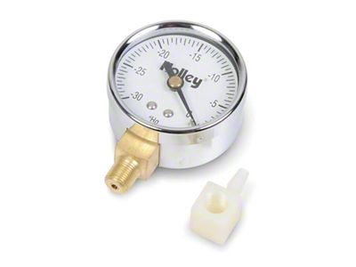 Holley 2-Inch Vacuum Gauge; 0 to 30 PSI (Universal; Some Adaptation May Be Required)