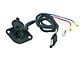 4-Flat to 6-Round Wiring Kit; Plastic Housing