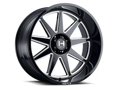 Hostile Omega Blade Cut 8-Lug Wheel; 24x12; -44mm Offset (01-06 Silverado 3500 HD SRW)