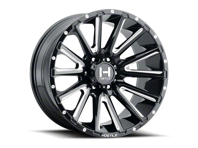 Hostile Typhoon Blade Cut 8-Lug Wheel; 24x12; -44mm Offset (15-19 Sierra 2500 HD)