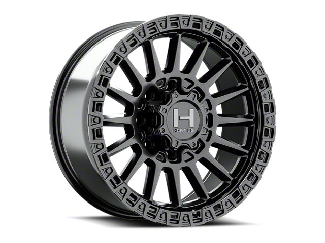 Hostile Battle Asphalt 8-Lug Wheel; 17x9; 0mm Offset (15-19 Silverado 2500 HD)