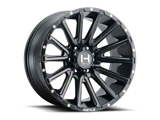 Hostile Typhoon Asphalt 6-Lug Wheel; 24x12; -44mm Offset (99-06 Silverado 1500)