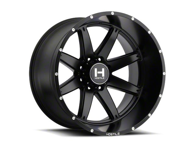 Hostile Alpha Asphalt 8-Lug Wheel; 22x12; -44mm Offset (20-24 Silverado 3500 HD SRW)