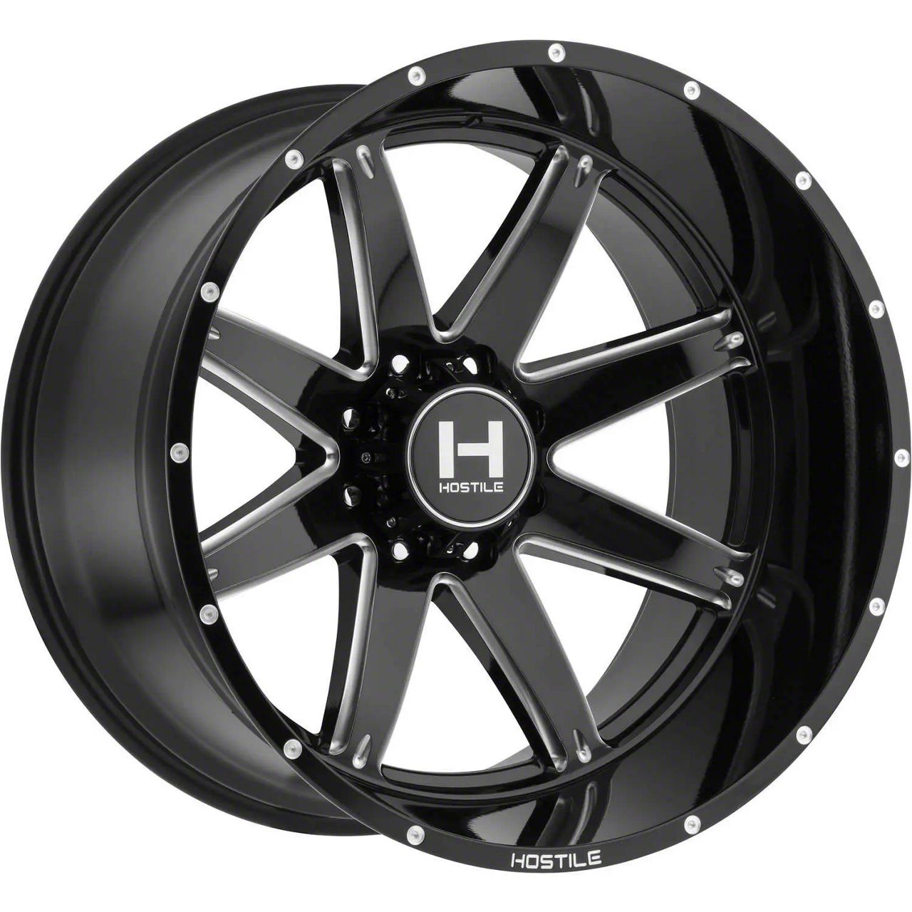 Hostile Silverado 3500 Alpha Blade Cut 8-Lug Wheel; 20x10; -19mm Offset ...