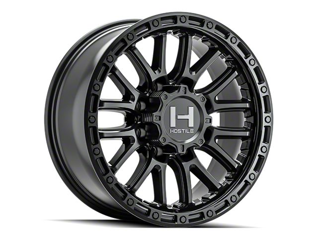 Hostile Ridgecrest Asphalt 8-Lug Wheel; 20x9; 12mm Offset (20-24 Silverado 3500 HD SRW)