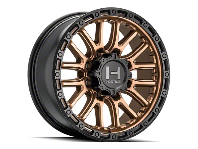 Hostile Ridgecrest Bronze 8-Lug Wheel; 18x9; 1mm Offset (20-24 Silverado 3500 HD SRW)